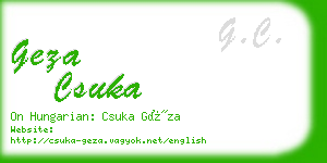 geza csuka business card